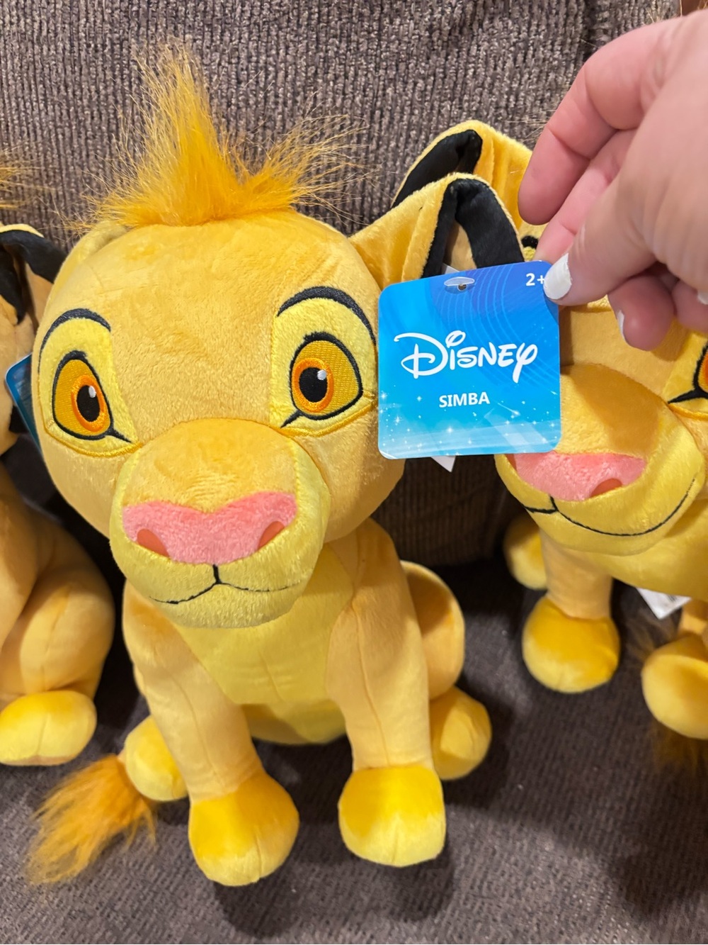 Disney Simba Plush Toy - Yellow with Pink Nose